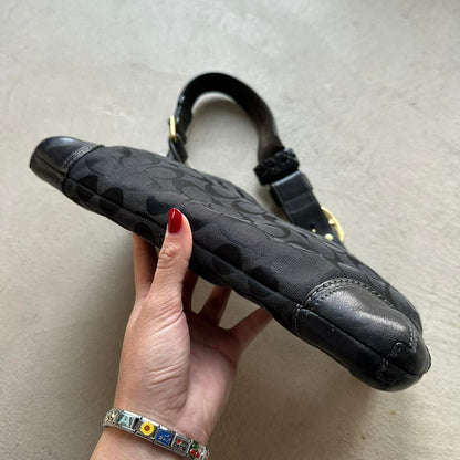 vintage y2k coach black shoulder bag 13