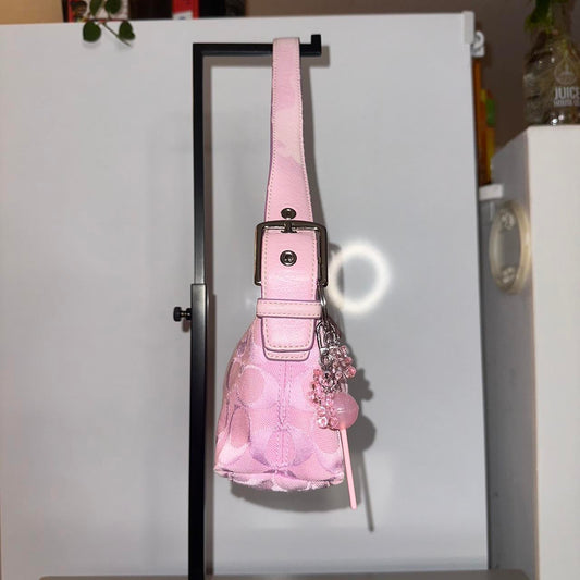 Coach Bubblegum Pink Y2K Demi Baguette🫐🪻