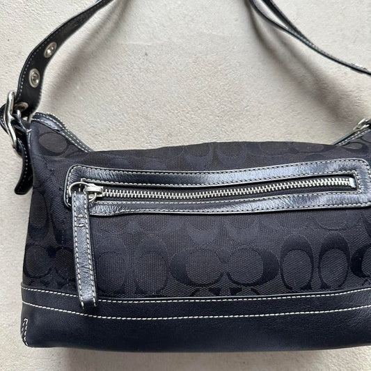 vintage y2k coach black shoulder bag 14