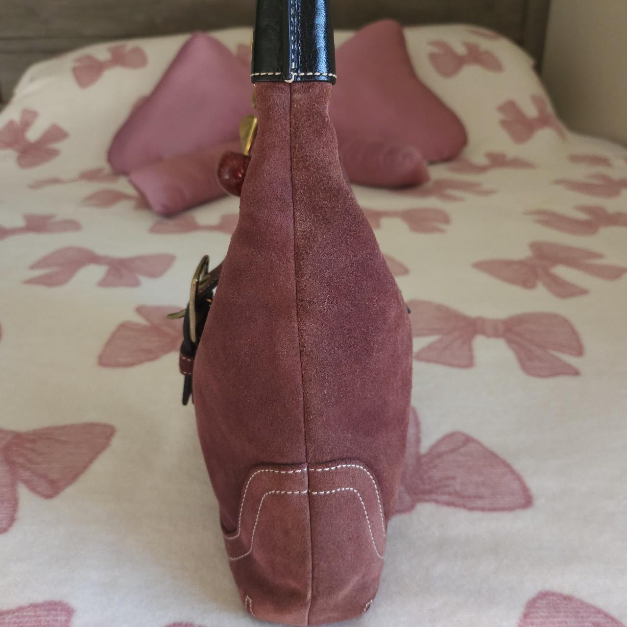 Y2K Vintage Coach Maroon Suede Small Shoulder Bag🖤🍫
