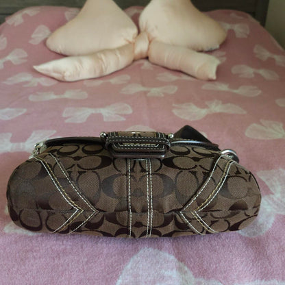 Y2K Vintage Coach Brown Mini Soho Signature Cs Shoulder Purse🤎🌆