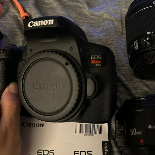 🍇 ₊˚💜 Canon EOS Rebel T6i Digital Camera 🎀📷