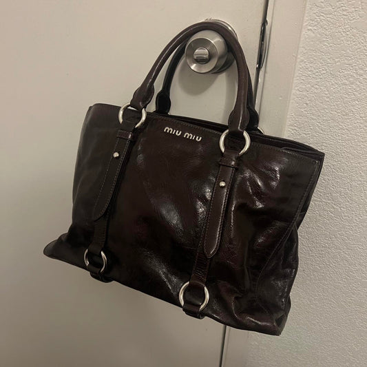 🍇💜Preowned dreamy Miu Miu leather bag🍇💜