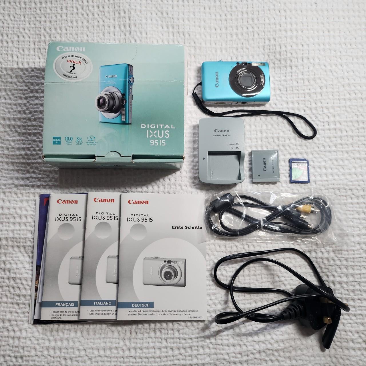 Used Blue Canon Ixus 95 IS Digital Camera - Rare Colour!!